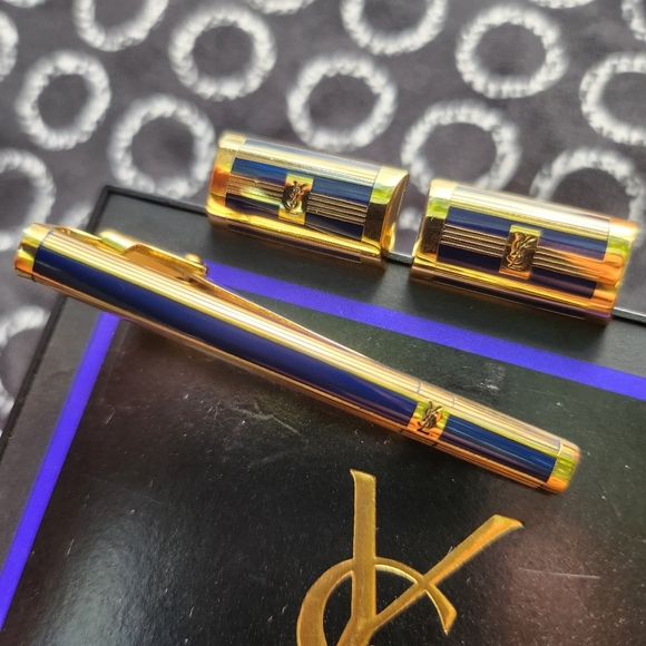 YSL Cufflinks set almost Brandnew Authentic #06 - Picture 6 of 7